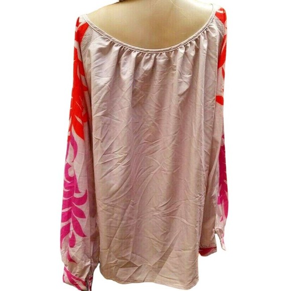 Misslook Size Large 60's Peasant Style Blouse Retro Oversized Festival Artsy - Picture 4 of 8